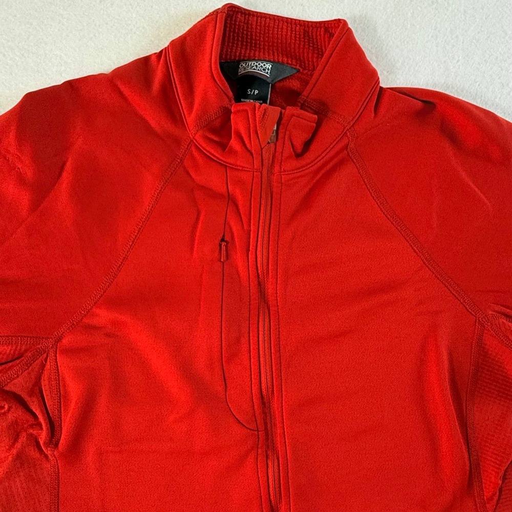Outdoor Research Fleece Jacket Womens Small Full Zip Mock Neck Red